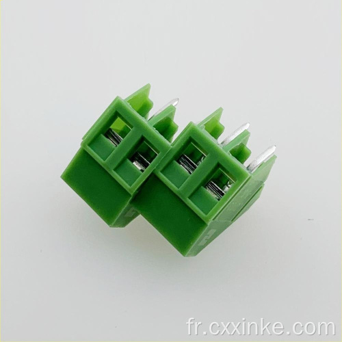 Type de vis PCB Terminal bloc 45 degrés Câblage d&#39;angle